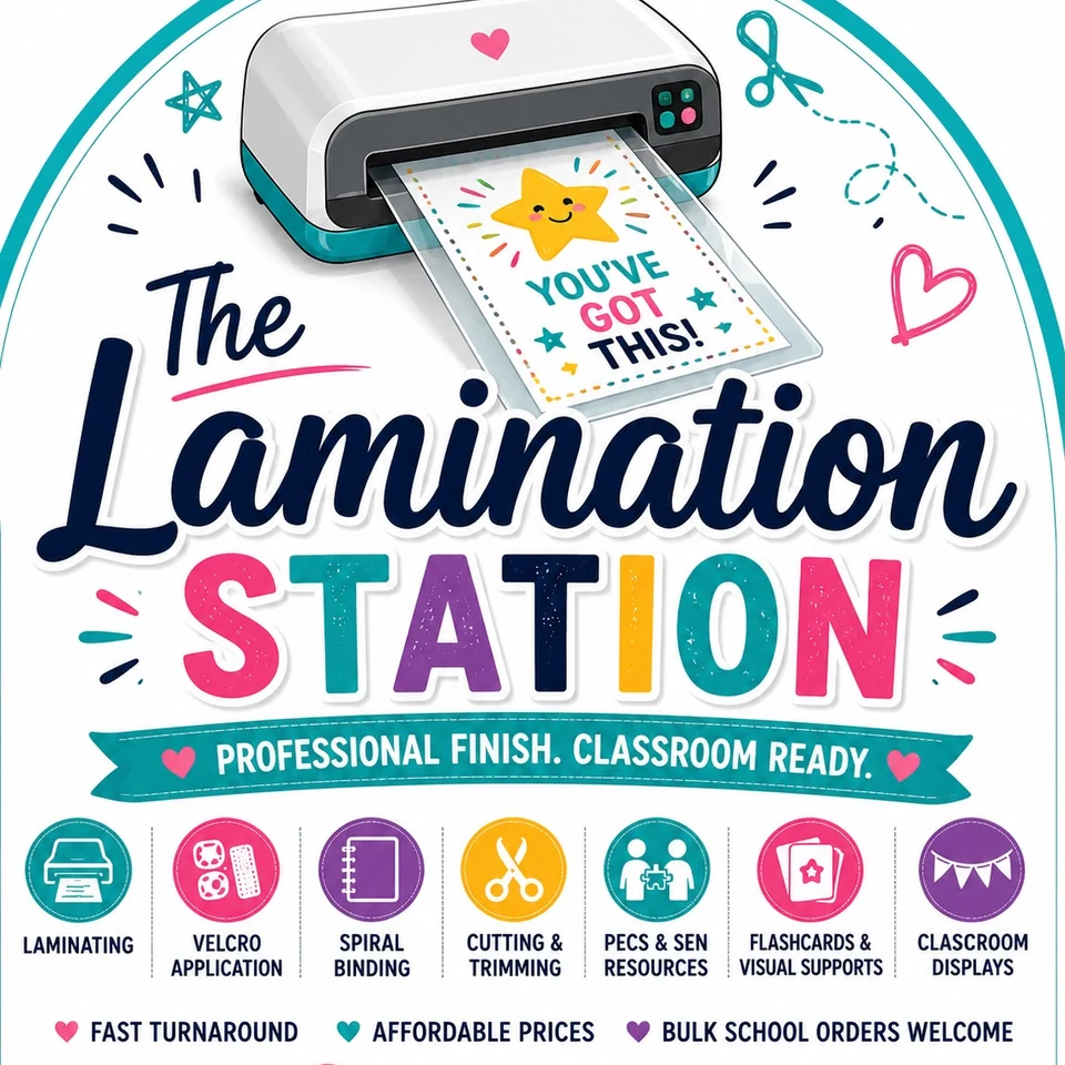 The Lamination Station colourful classroom resource design